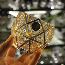 Czech Bohemian style whiskey glass glass Gold craft foreign wine cup beer glass water Cup