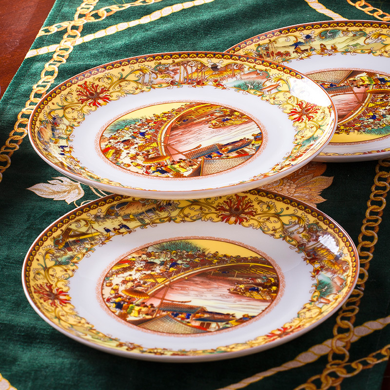 Jingdezhen ceramics ipads China - glazed in dinner dishes suit home dishes qingming scroll bowl chopsticks combination