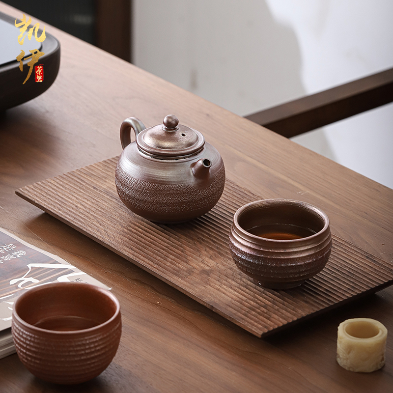 The Teacher manual firewood coarse pottery teapot household Japanese single pot, pot of kung fu tea ware ceramic tea set