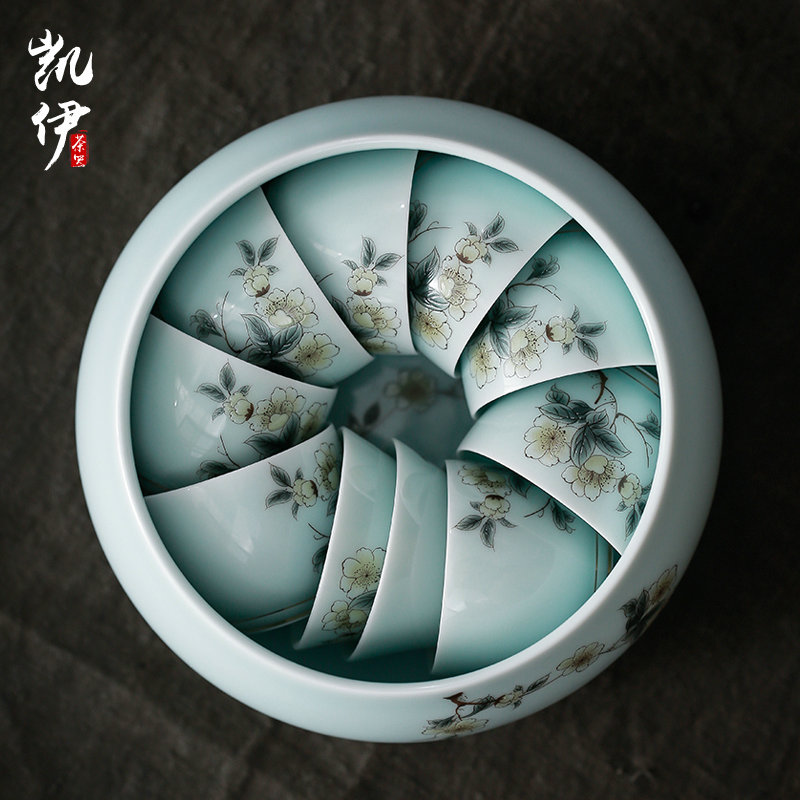 Celadon tea wash your writing brush washer from kung fu tea tea accessories cup was washed jingdezhen ceramic large tea to wash