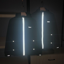21 Spring New Brand Company Mens 3M Reflective Stitching Four Sided Outdoor Smooth Windbreaker Jacket Jacket