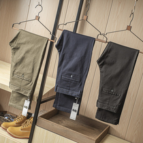 Early Winter Withdrawal Cabinet Overvalued Thicken Plus Suede High Density Twill Elastic Yarn Carga Suede Small Straight Drum Casual Pants