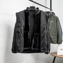 Brand authorization discount channel male improved version three-in-one autumn and winter thickened warm and windproof waterproof jacket B