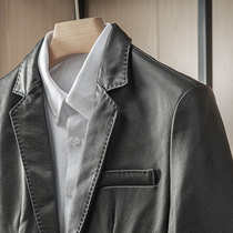 Walking Italy Light Extravagant Suit Mob Nature Tumble Head Layer Cow Leather Handmade Stitches Classic Genuine Leather Leather Suit Small Suit