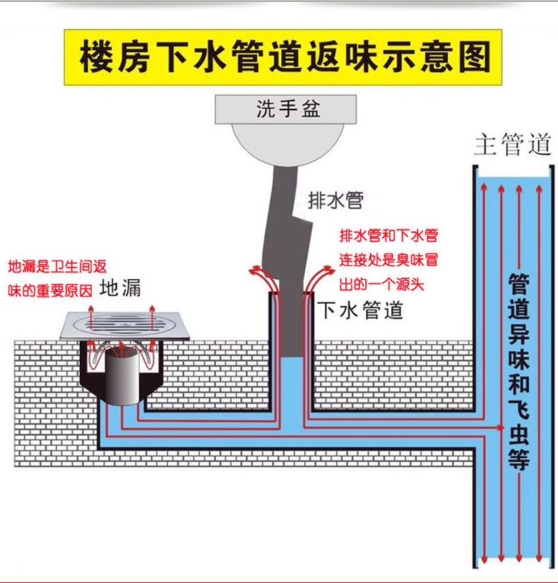 厨房卫生间洗脸盆50pvc下水管道防臭密封圈装饰盖地漏防虫密封塞