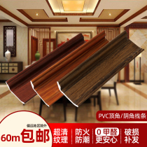 European living room ceiling line Chinese ceiling PVC top corner Yin angle line New wall top corner decorative line Edge banding strip