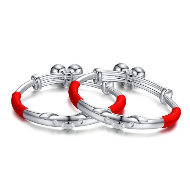 Rat Pig Baby Pure Silver 9999 Pure Silver Bracelet Baby Baby Longevity Lock ຊາຍແລະຍິງເດັກນ້ອຍ 100 ປີຂອງຂັວນວັນເກີດ