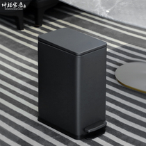 Foot-style trash can home living room creative with lid stainless steel kitchen toilet high-grade simple light luxury