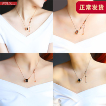 Necklace female choker tide Net Red simple generous temperament rose gold Joker Korean personality small waist titanium steel