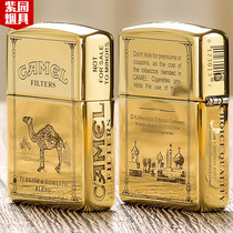 Original ZIPPO lighter pure copper camel American original zppo men gift lettering customization