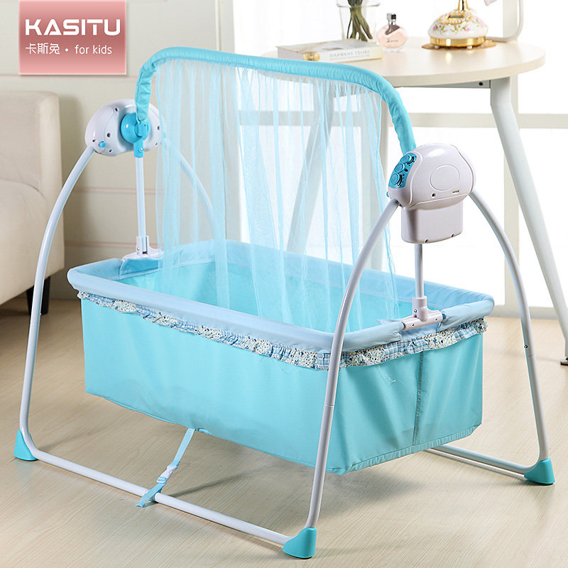 婴儿床电动摇篮摇床多功能可折叠摇摇床婴儿摇篮床新生儿宝宝bb床