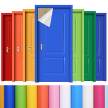 Self-adhesive pure color Entrance Doors Renovation Old Door Patch Renovated Stickers Bedroom House Door Wrapping Waterproof Wardrobe Tabletop Stickers