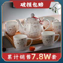 Teapot Set Home Living Room Tea Set Office Tea Break Club Complete Modern Simple Chinese Ceramic Tea Cup