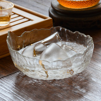 Tea wash household set large glass transparent cup water Cup Cup washing tea set accessories tea washing tank Japanese retro