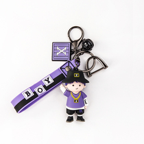Cartoon doll key chain pendant creative personality car chain key ring male and female couples a pair of simple ornaments