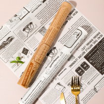 Silicon oil paper cushion paper oil fried fries sandwich burger pizza English vintage printing oil-proof baking paper