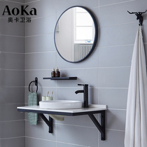 Simple bathroom washbasin washbasin cabinet combination Marble washbasin bathroom sink bathroom cabinet combination