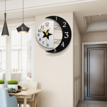 Watch wall clock Living room Nordic modern fashion hanging watch Creative mute household personality decorative atmosphere Quartz clock