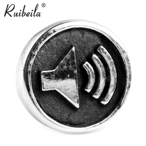 (Clearance) Silver Retro Personality Notification Voice Call Studs Single Dog Do Old Earrings (Single)