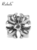 ruibeila925 silver retro cruciferous cross earrings European and American tide male Thai silver earrings cool (single)