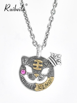 ruibeila vintage smiley tiger pendant necklace mens and womens 925 silver zodiac tiger jewelry sweater chain trend new