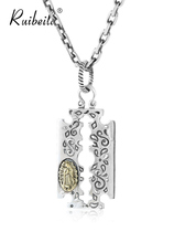 ruibeila925 silver Maria skull bladeless blade pendant mens and womens European and American trend necklace