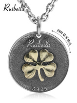 ruibeila Original Lucky Clover Pendant Pendant Necklace Tide Brand Joker Sterling Silver Womens Hip Hop Accessories