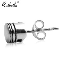 ruibeila earrings male tide personality Street European and American fashion personality 925 silver earrings trendy people Thai silver single Cool