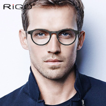 Ultra light myopia frame mens myopia glasses carbon fiber frame B titanium Temple retro round frame glasses frame