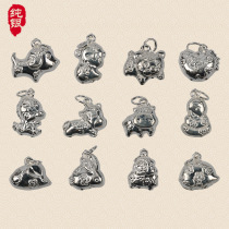 Twelve zodiac pendant pendant s925 sterling silver jewelry accessories 12 genus life year diy gifts for men and women