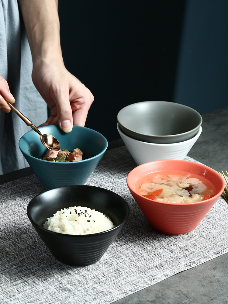 Bo view Nordic creative ceramic bowl of rice bowls of household small bowl dessert eat salad bowl of ice cream to use to use the new meal