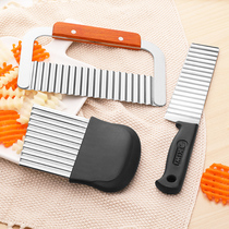 potato slicer kitchen slicer household wolf tooth potato wave knife potato strip cutter potato sauce tool