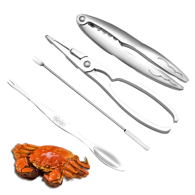 吃蟹工具家用304不锈钢剥螃蟹钳夹神器拆蟹吃大闸蟹螃蟹夹 蟹八件