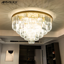 Light luxury crystal chandelier Villa living room lighting Hong Kong style Net red Nordic post-modern minimalist restaurant lamps ceiling lamp