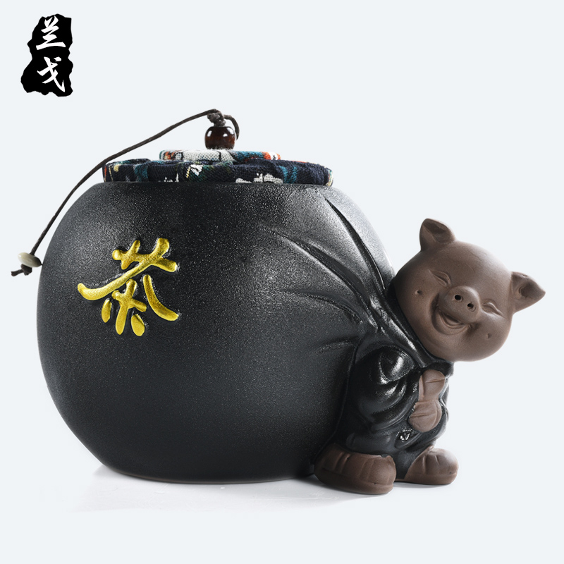 Having tea pot ceramic seal kung fu tea set suit household dry POTS fittings of Japanese tea taking tea storehouse