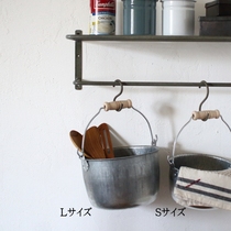 Domestic spot Japanese Matsuano House retro garden vintage iron bucket storage bucket ZAKKA groceries tin