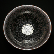 Jiacan kiln Li Jiadang Yaos oil drops Tianmu Jianzhan Cup Master Cup Silver Cup kung fu tea cup tea cup Cup