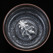 Jia Zhan kiln Li Jiadang Jianzhan Tianmu Cup silver jewelry colorful silver cup tea cup ceramic tea cup kung fu master Cup