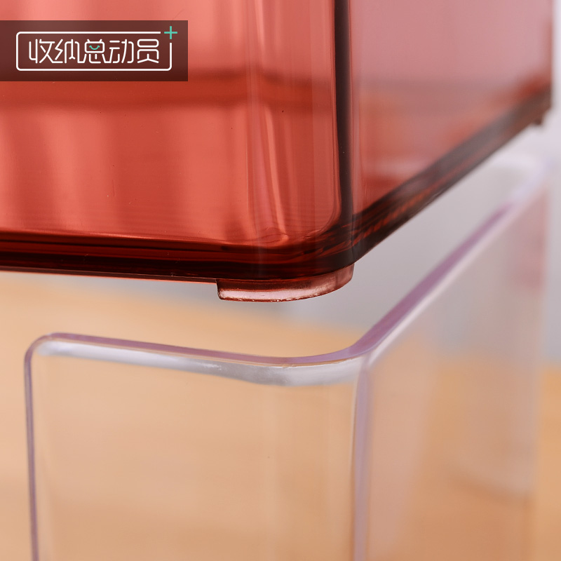 简约透明面膜化妆品收纳盒塑料桌面亚克力家用整理盒护肤品置物架产品展示图2