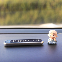 Car interior decoration decoration roller temporary parking sign Car mobile phone mobile phone number plate creative personality