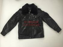 Three-five-12 international hued dress leather clothing anti-chill leather jacket security clothing winter leather clothing male public hair leather clothing
