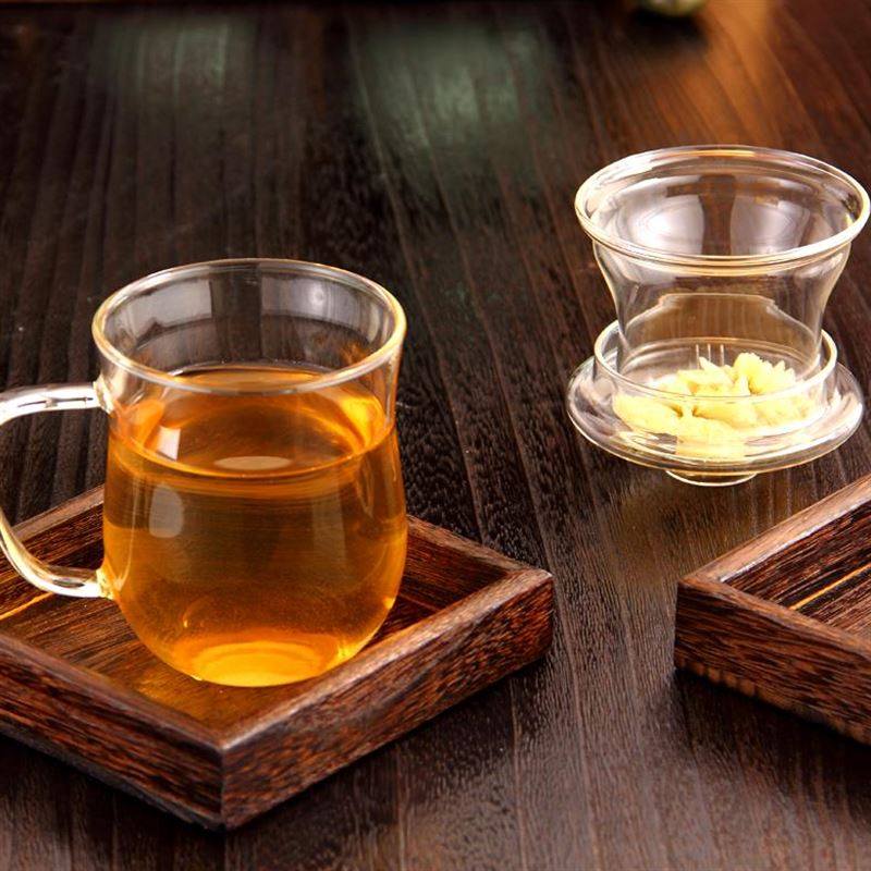 泡热装杯杯带玻水杯璃办厚盖滤透套子过明加女耐男公茶花茶用_7折现价