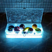 New luxury fruit rack bar luminous fruit box stainless steel fruit plate KTV specialty snack plate night platter