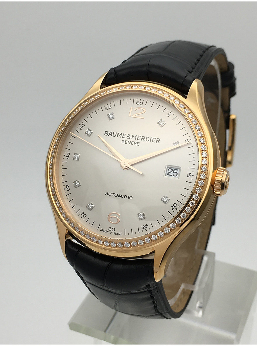 【99新无保留价未使用】名士 18k玫瑰金 自动机械男表 moa10194