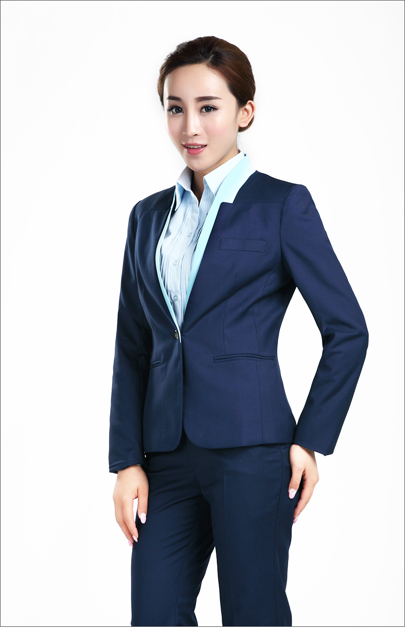 中国移动工作服女春秋装2018长袖裤子套装制服移动公司营业厅工装