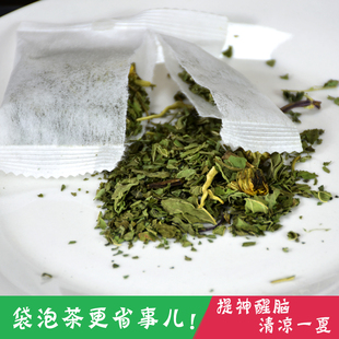 罗汉果 薄荷叶茶 清凉袋泡茶 新鲜薄荷花草茶 菊花金银花罗汉果混合茶图片