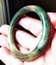 Single jade bracelet natural Nanyang Dushan jade sky blue 58 round bracelet SZ 16