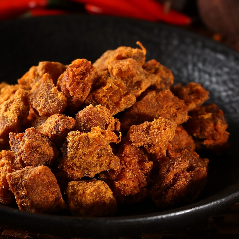 香港华园沙爹猪肉粒100g猪肉干 香辣咖喱沙嗲味特产零食简体版