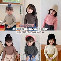 In the autumn and winter of 2022 a new foreign gas boy suit girl thickened the base shirt and the Korean version of the high-collar pure-colored striped top T-shirt