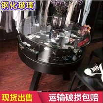 Eurostyle Round Ornament Display Case Transfer Middle Island Cabinet Glass Cabinet Jewels Jewellery Display Cabinet Boutique Baking Varnish Exhibition Cabinet